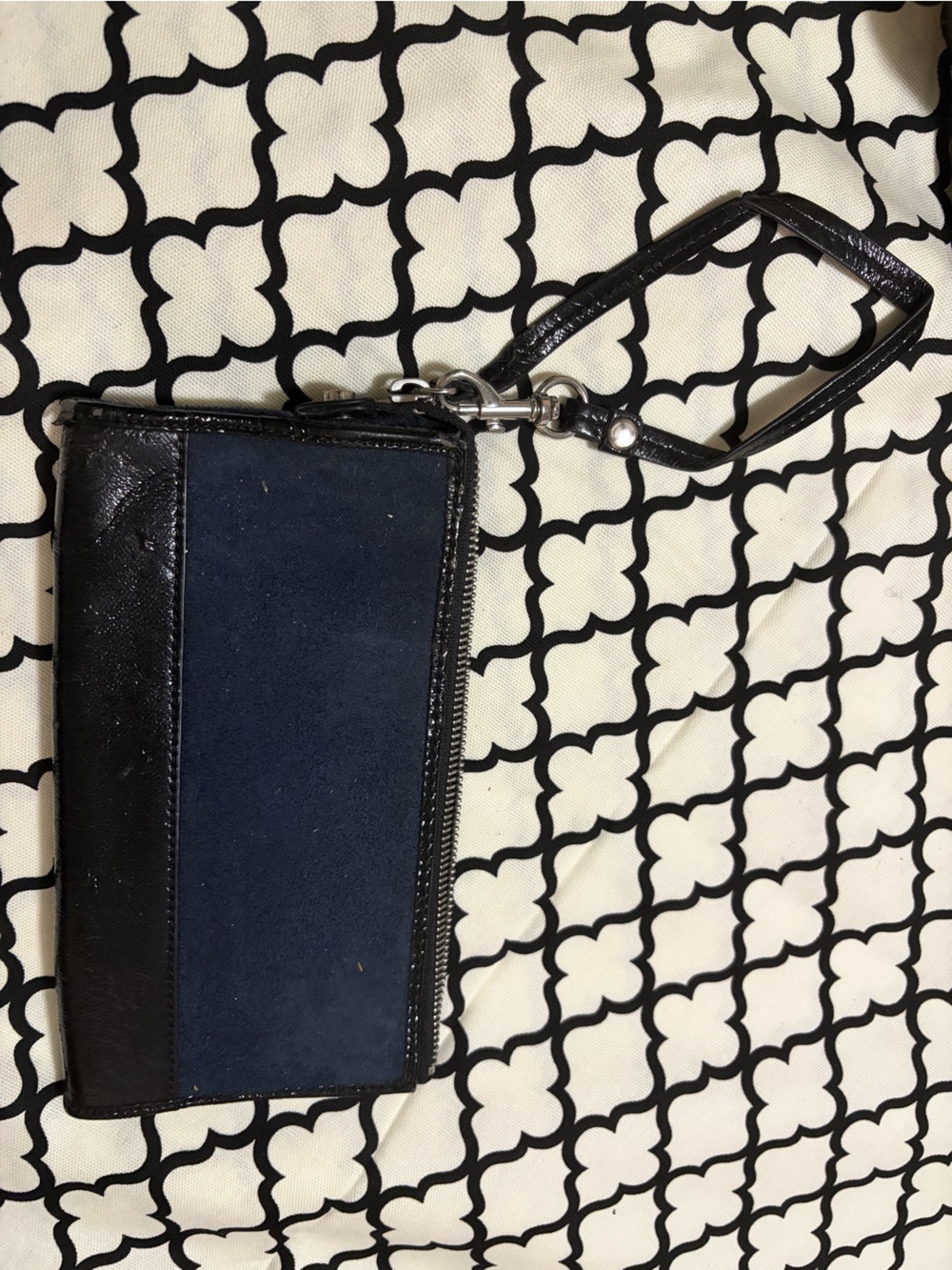 Black & Navy Wristlet Phone Case - Compatible Cell Phone Accessory